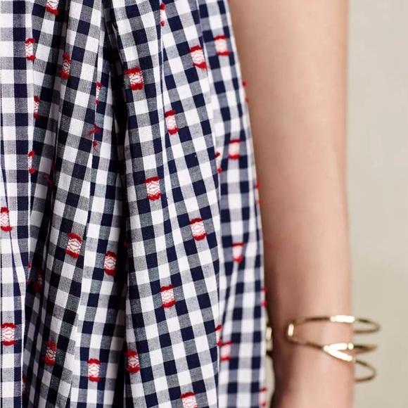 Anthropologie Black and White Patterned Midi Skirt - Picture 4 of 10